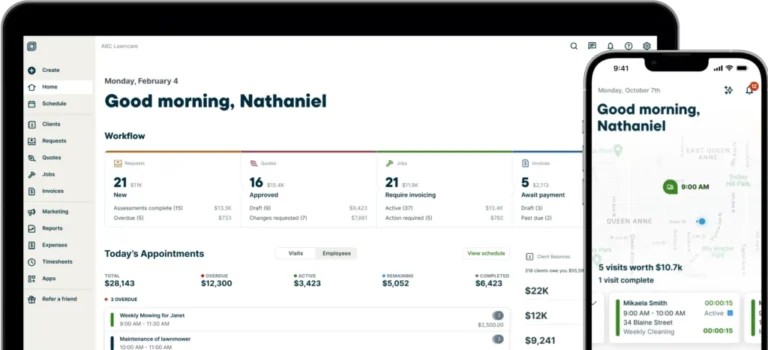 Jobber dashboard