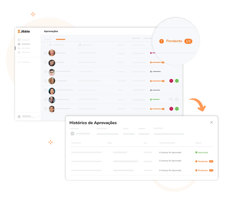 Configurando fluxos de aprovação em vários níveis para cada política de férias no Jibble