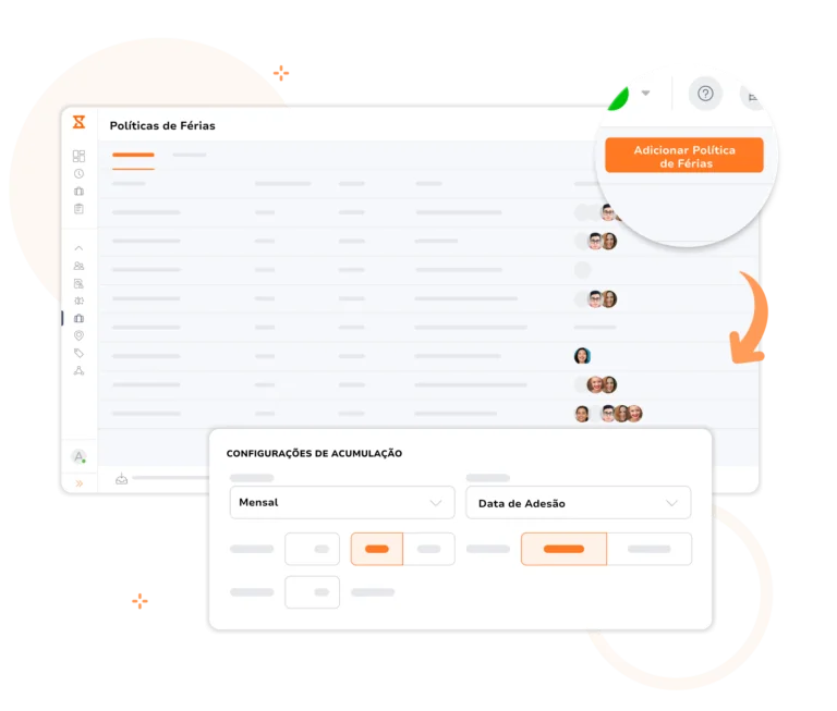 Configurando calendários de acumulação personalizados no Jibble