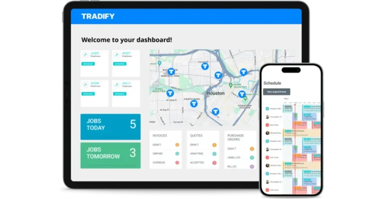 Tradify dashboard screen